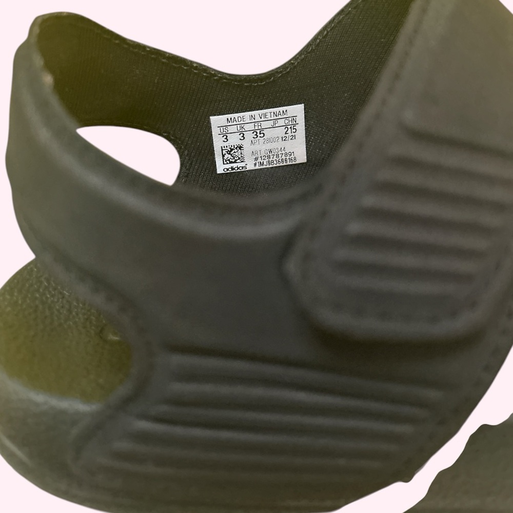 Adidas Kids Black Slide Sandals - Picture 2 of 4